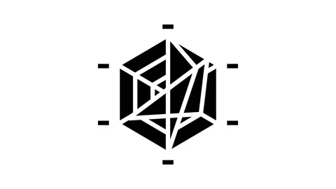 Spider chart glyph icon animation 動画素材 222812851