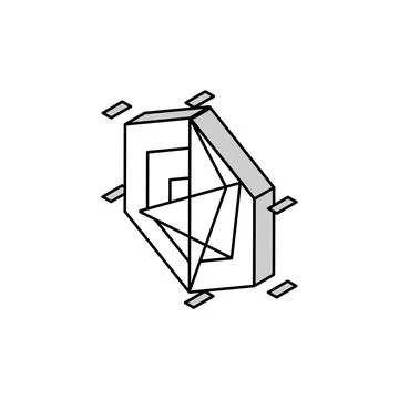 Spider chart isometric icon vector illustration Illustrazione stock