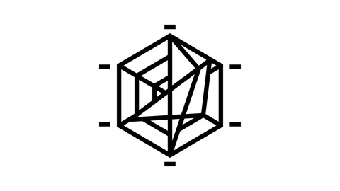 Spider chart line icon animation 動画素材 224331884