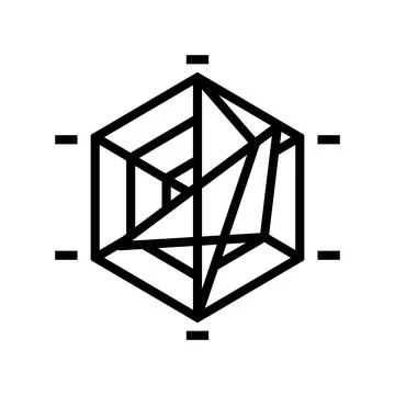 Spider chart line icon vector illustration 库存插图