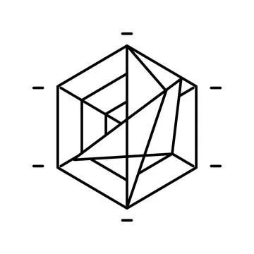 Spider chart line icon vector illustration イラスト素材