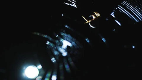 A spider is climbing on a web Stock Footage 92408325