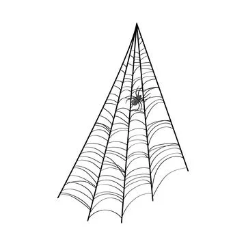 Spider cobweb cartoon vector illustration Stock Illustration