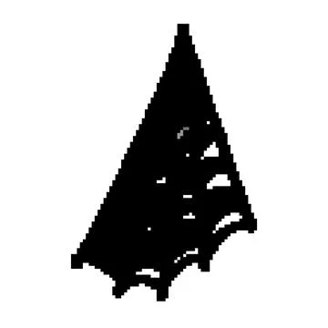 Spider cobweb pixel art vector illustration イラスト素材