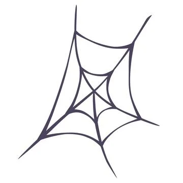 Spider cobweb. Spiderweb border circle. Halloween Decor. Vector illustration  Stock Illustration