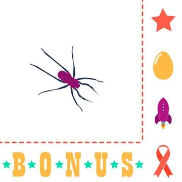 Spider computer symbol Stock Illustration