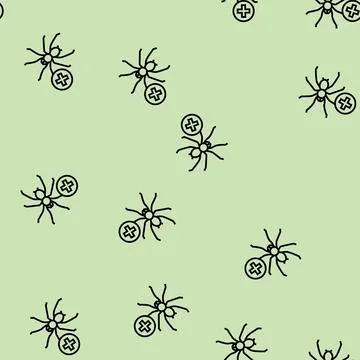 Spider control line seamless pattern 스톡 일러스트