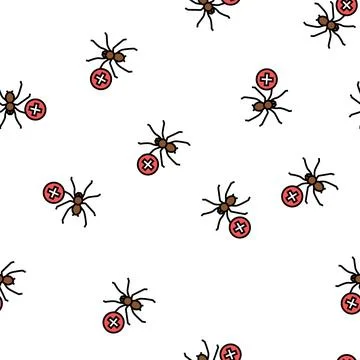 Spider control vector seamless pattern 스톡 일러스트