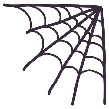 Spider corner cobweb icon. Cartoon vector illustration. Stock Illustration