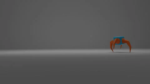 Spider creature walking on the plane animation Stock Footage 184906660