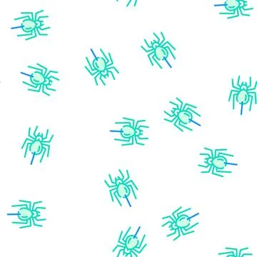 Spider fear vector seamless pattern Illustrazione stock