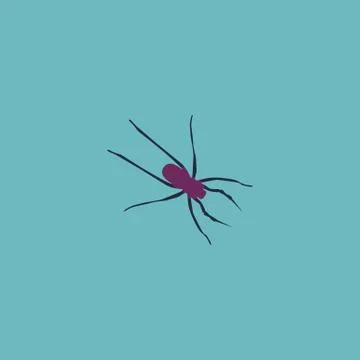 Spider flat icon 스톡 일러스트