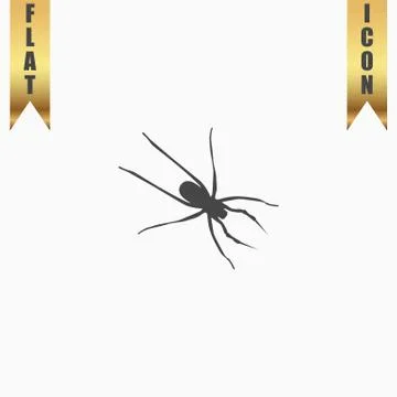 Spider flat icon Illustrazione stock