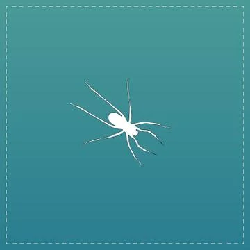 Spider flat icon Stock Illustration