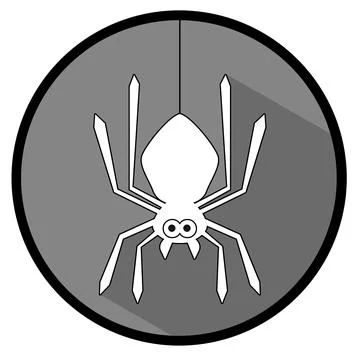 Spider on an gray background Illustrazione stock