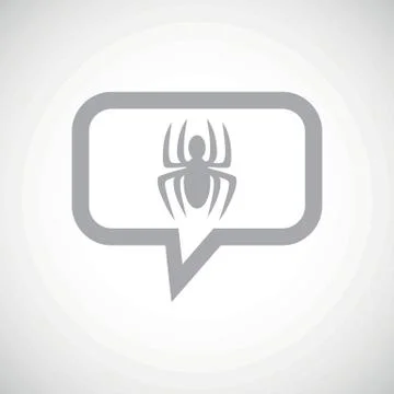 Spider grey message icon 스톡 일러스트