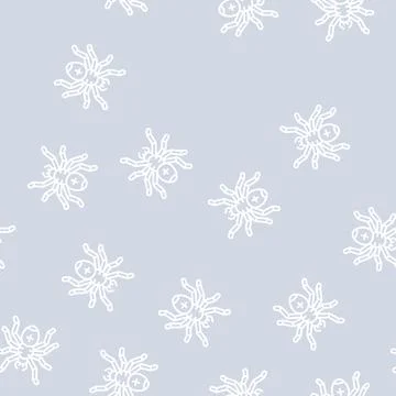 Spider halloween line seamless pattern Illustrazione stock