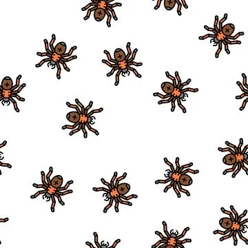Spider halloween vector seamless pattern Illustrazione stock