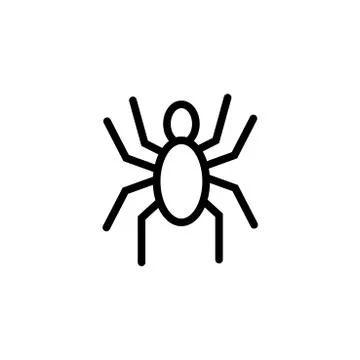 Spider halloween vector simple icon Stock Illustration