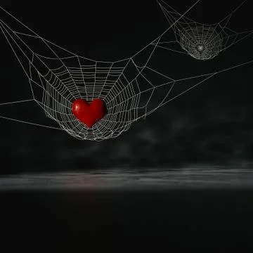 Spider heart. Stock Illustration