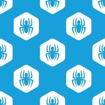 Spider hexagon pattern 스톡 일러스트