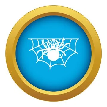 Spider home icon blue vector isolated 스톡 일러스트