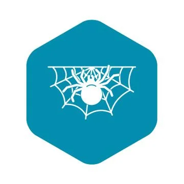 Spider home icon, simple style Stock Illustration