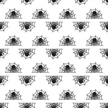 Spider home pattern seamless vector Illustrazione stock