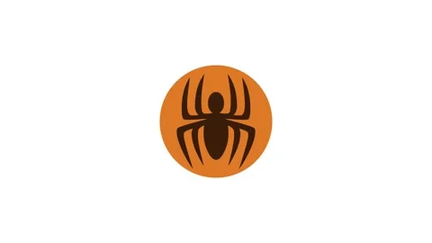 Spider icon brown color simple shape circle animation white background 動画素材 279006912
