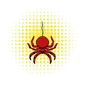 Spider icon in comics style イラスト素材