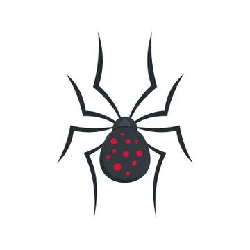 Spider icon, flat style イラスト素材