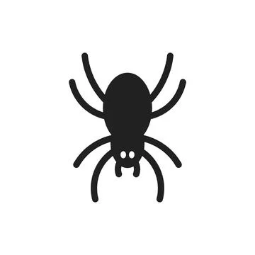 Spider icon in flat style. Tarantula insect vector illustration on isolated.. Stock Illustration
