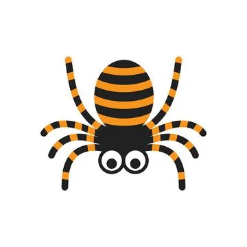 Spider icon in flat style. Tarantula insect vector illustration on isolated.. Stock Illustration