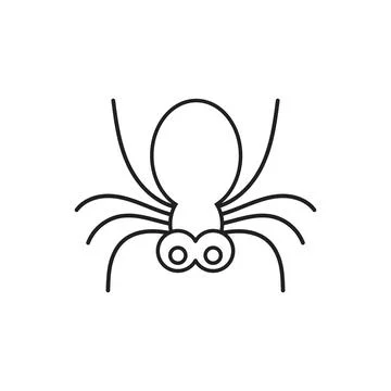 Spider icon in flat style. Tarantula insect vector illustration on isolated.. Stock Illustration
