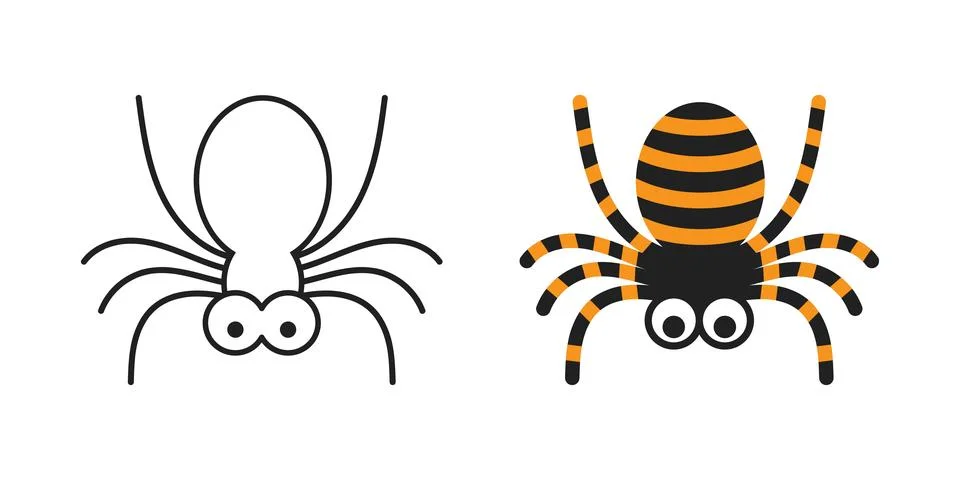 Spider icon in flat style. Tarantula insect vector illustration on isolated.. Stock Illustration