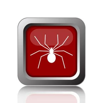 Spider icon. Internet button on white background. Stock Illustration