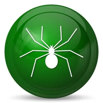 Spider icon. Internet button on white background.. Stock Illustration
