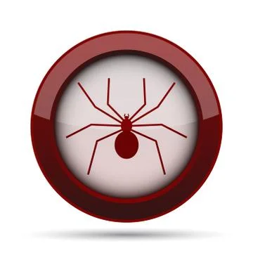 Spider icon. Internet button on white background. . Stock Illustration