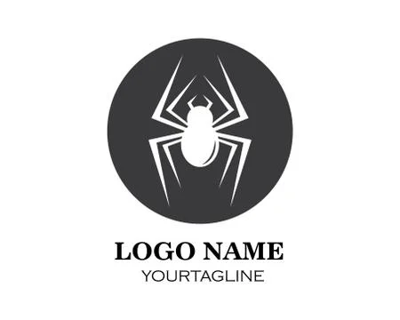 Spider icon logo vector Illustrazione stock