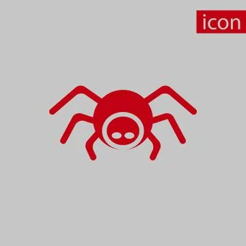 Spider icon stock vector illustration flat design Stock Illustration