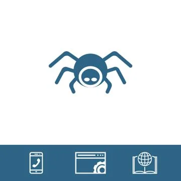 Spider icon stock vector illustration flat design Stockillustratie