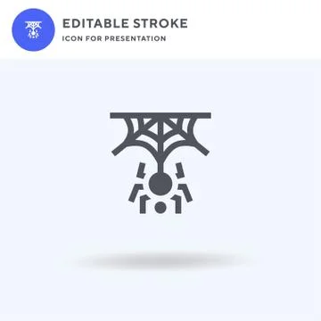 Spider icon vector, filled flat sign, solid pictogram isolated on white, logo Stock Illustration