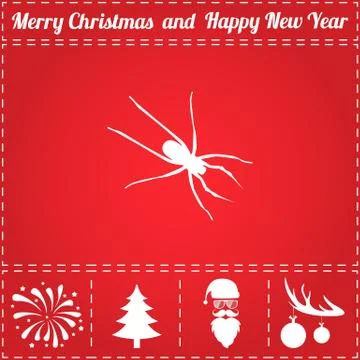 Spider Icon Vector Illustrazione stock