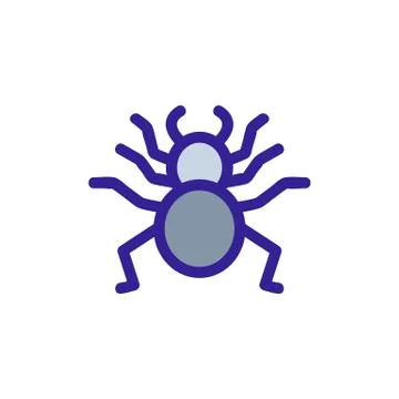 Spider icon vector. Isolated contour symbol illustration Stock Illustration