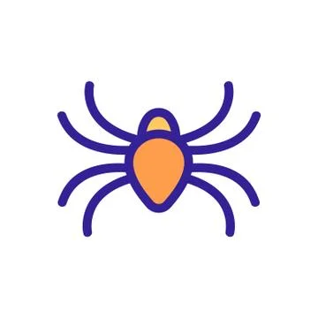 Spider icon vector. Isolated contour symbol illustration Stock Illustration