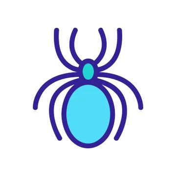 Spider icon vector. Isolated contour symbol illustration Stock Illustration