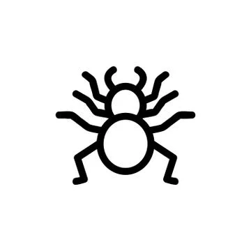 Spider icon vector. Isolated contour symbol illustration Stock Illustration