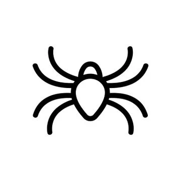 Spider icon vector. Isolated contour symbol illustration Stock Illustration