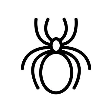 Spider icon vector. Isolated contour symbol illustration Stock Illustration