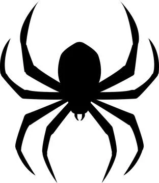 Spider icon vector, Spider silhouette, Halloween icon, Creepy Spider Illust.. Stock Illustration